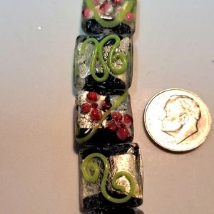 Beautiful vintage handmade glass beads for jewelry making